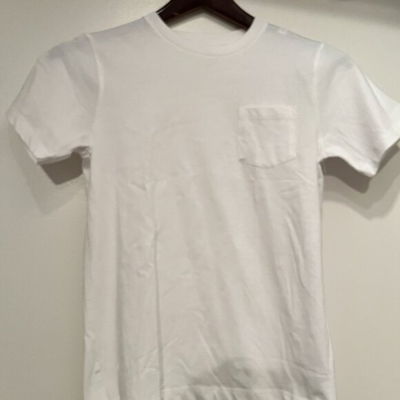 White Short-Sleeved Pocket T-Shirt / crewcut / size 10 / Front Pocket / NWT - Picture 5 of 9
